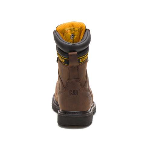 Caterpillar Salvo 8" Waterproof Steel Toe Mens Brown Work & Safety Boots