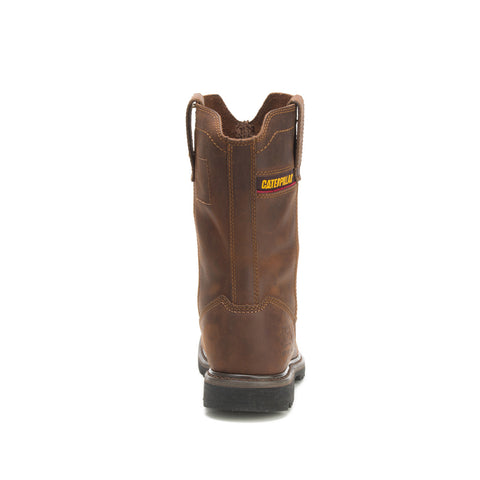 Caterpillar Wellston Pull On Steel Toe Mens Brown Wide Work & Safety Boots