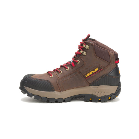 Caterpillar Navigator Mid Waterproof Steel Toe Mens Brown Work Boots
