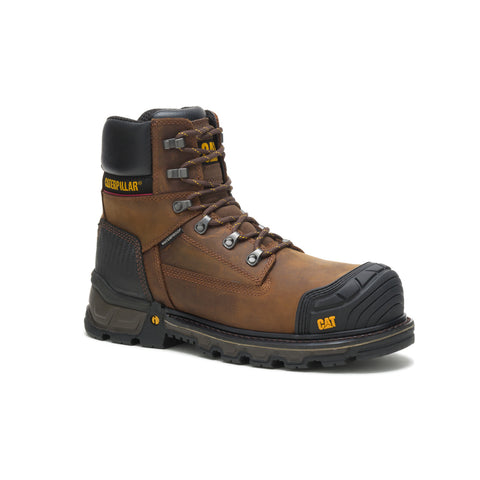Caterpillar Excavator XL 6" Composite Toe WP Mens Brown Wide Work Boots