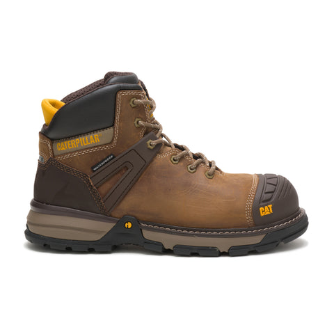 Caterpillar Excavator Superlite Composite Toe WP Mens Brown Wide Work Boots