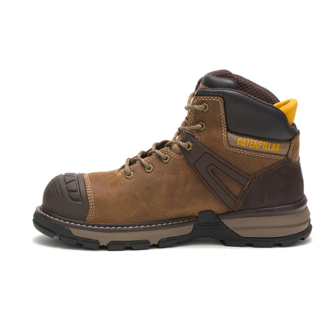 Caterpillar Excavator Superlite Composite Toe WP Mens Brown Wide Work Boots