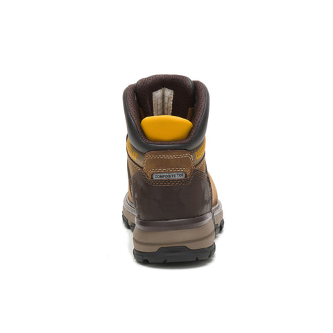 Caterpillar Excavator Superlite Composite Toe WP Mens Brown Wide Work Boots
