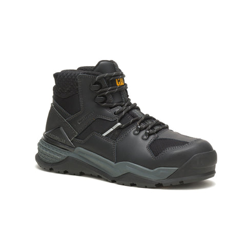 Caterpillar Provoke Mid Waterproof Alloy Mens Black Wide Work & Safety Boots