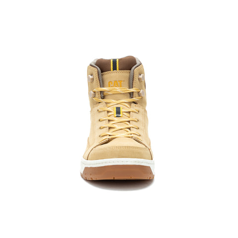Caterpillar Streamline Court Mid Composite Toe Mens Beige Work Shoes