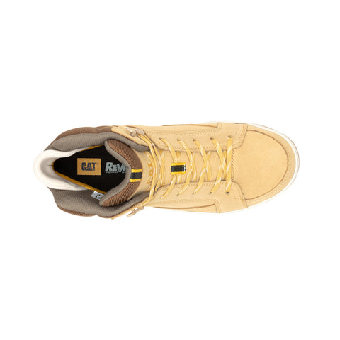 Caterpillar Streamline Court Mid Composite Toe Mens Beige Work Shoes
