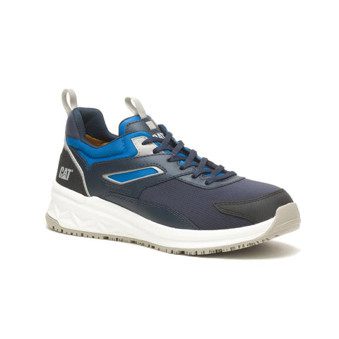 Caterpillar Streamline Runner Carbon Composite Toe Mens Blue Wide Work Shoes