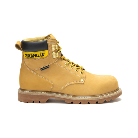 Caterpillar Second Shift Waterproof Steel Toe Mens Brown Work Boots