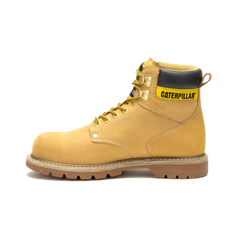 Caterpillar Second Shift Waterproof Steel Toe Mens Brown Work Boots