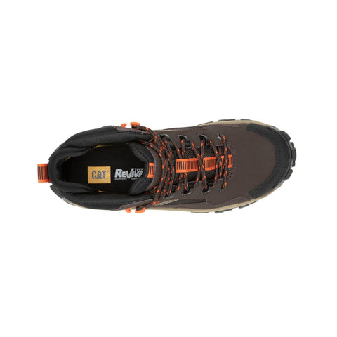 Caterpillar Invader Mid Vent Composite Toe Mens Brown Wide Work Boots