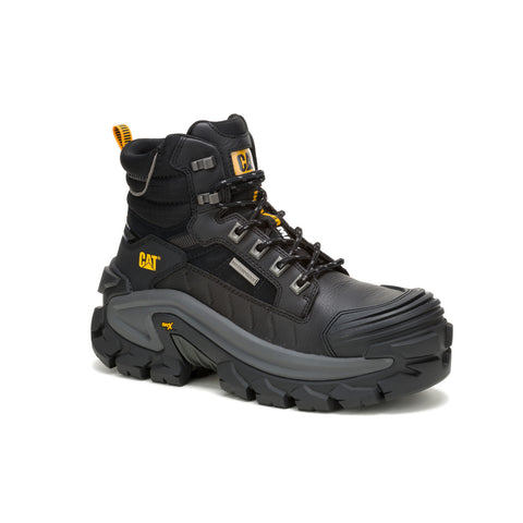 Caterpillar Invader MAX Waterproof Composite Toe Mens Black Work Boots