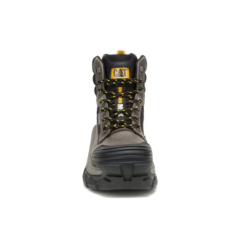 Caterpillar Invader MAX Waterproof Composite Toe Mens Gray Wide Work Boots