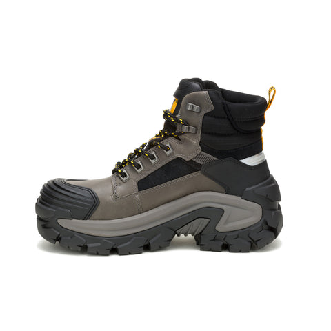 Caterpillar Invader MAX Waterproof Composite Toe Mens Gray Work Boots