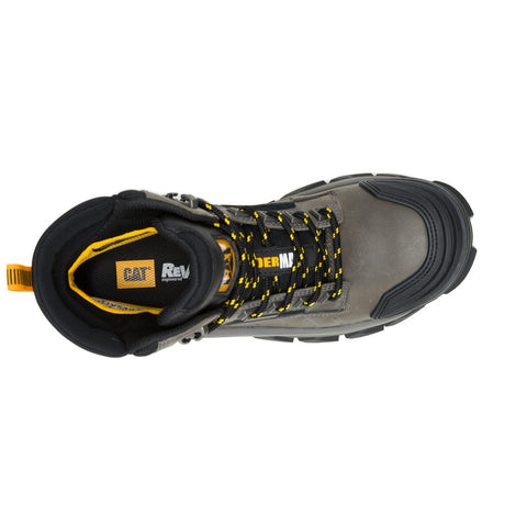 Caterpillar Invader MAX Waterproof Composite Toe Mens Gray Work Boots