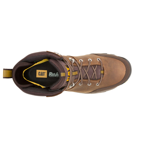 Caterpillar Threshold Rebound Hiker WP Steel Toe Mens Brown Wide Work Boots