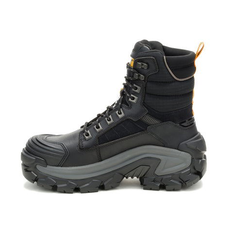 Caterpillar Invader Max 8" Composite Toe WP TX Mens Black Wide Work Boots