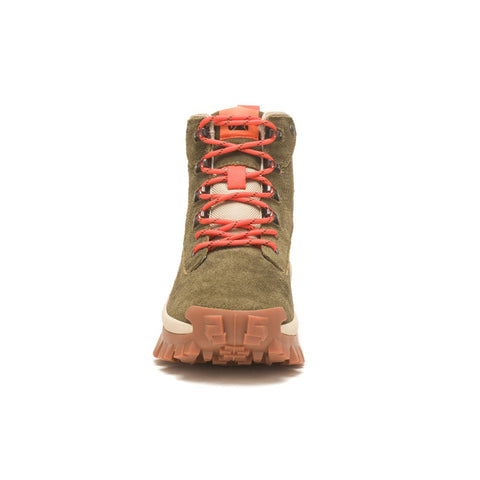 Caterpillar Intruder Ply P111091 Mens Green Leather Casual Dress Boots