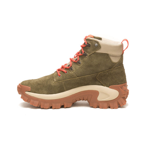 Caterpillar Intruder Ply P111091 Mens Green Leather Casual Dress Boots