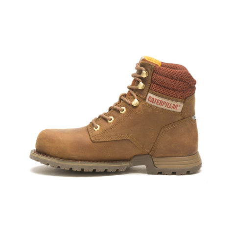 Caterpillar Paisley 6" Steel Toe P91573 Womens Brown Wide Work Boots