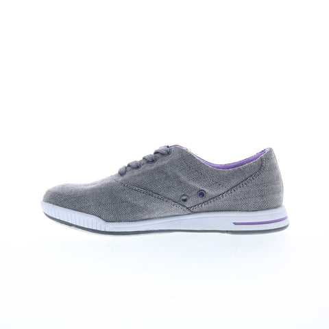 Dexter CC-2-4 Womens Gray Canvas Lace Up Athletic Bowling Shoes