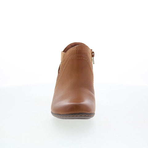 Cobb Hill Laurel Woven B CJ0506 Womens Brown Leather Ankle & Booties Boots