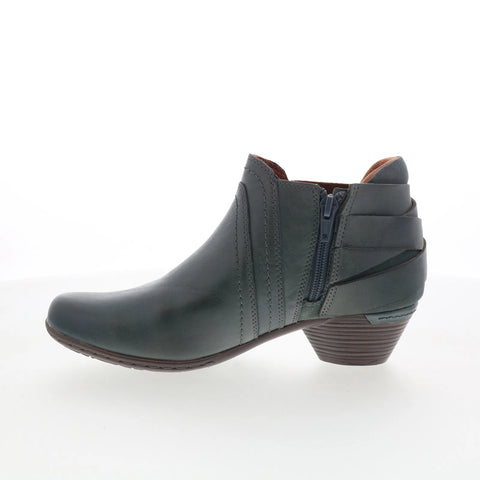 Cobb Hill Laurel Woven B CJ0507 Womens Green Leather Ankle & Booties Boots