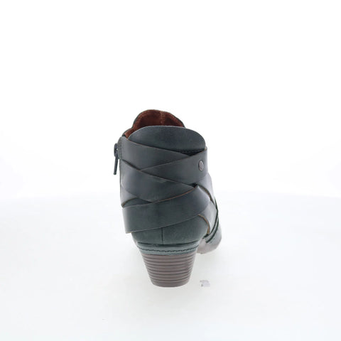 Cobb Hill Laurel Woven B CJ0507 Womens Green Leather Ankle & Booties Boots