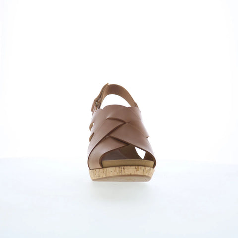 Cobb Hill Alleah Sling CJ0943 Womens Brown Leather Wedges Sandals Shoes