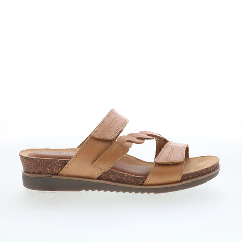 Cobb Hill May W Slide CJ0953 Womens Brown Leather Slides Sandals Shoes