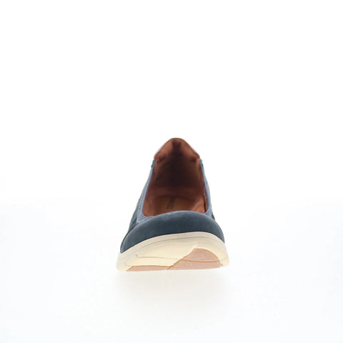 Cobb Hill Lidia Ballet CJ2459 Womens Blue Nubuck Slip On Ballet Flats Shoes