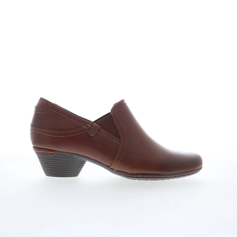 Cobb Hill Laurel V Shootie CJ3169 Womens Brown Leather Ankle & Booties Boots