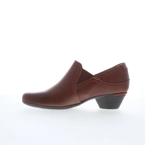 Cobb Hill Laurel V Shootie CJ3169 Womens Brown Leather Ankle & Booties Boots