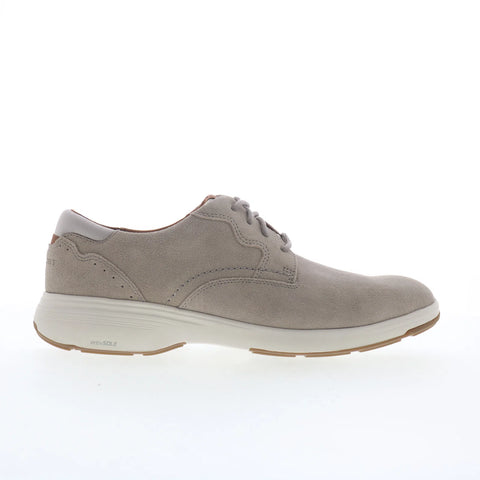 Rockport Noah Plain Toe Mens Gray Wide Oxfords & Lace Ups Plain Toe Shoes