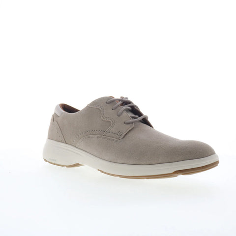 Rockport Noah Plain Toe Mens Gray Wide Oxfords & Lace Ups Plain Toe Shoes