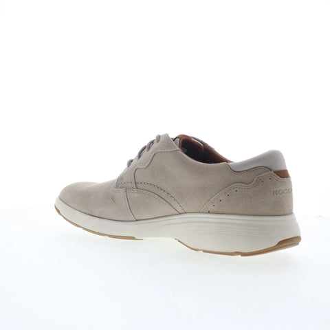 Rockport Noah Plain Toe Mens Gray Wide Oxfords & Lace Ups Plain Toe Shoes
