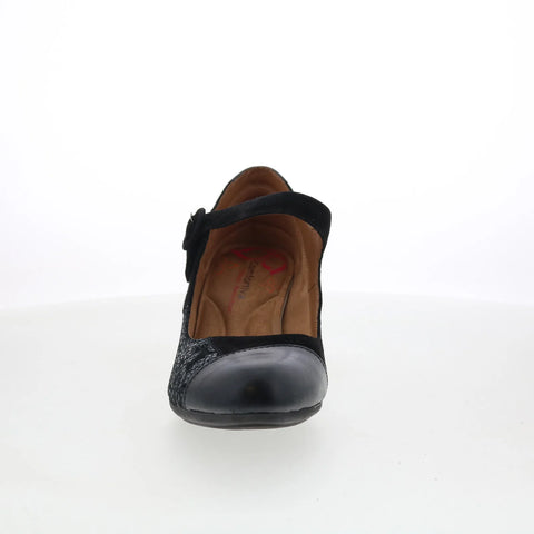 Comfortiva Alora CT0008891 Womens Black Suede Hook & Loop Pumps Heels Shoes