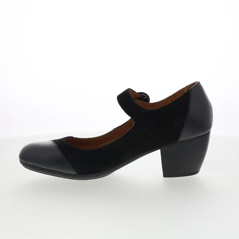 Comfortiva Alora CT0008891 Womens Black Suede Hook & Loop Pumps Heels Shoes