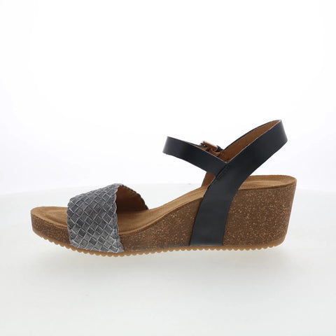 Comfortiva Eshana CT0021001 Womens Black Leather Wedges Heels Shoes