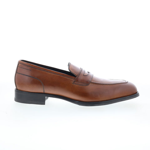 Di Bianco Cadorna Mens Brown Leather Slip On Loafers & Slip Ons Penny Shoes