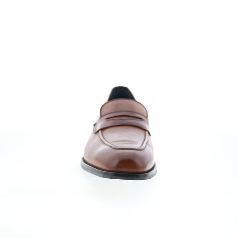 Di Bianco Cadorna Mens Brown Leather Slip On Loafers & Slip Ons Penny Shoes