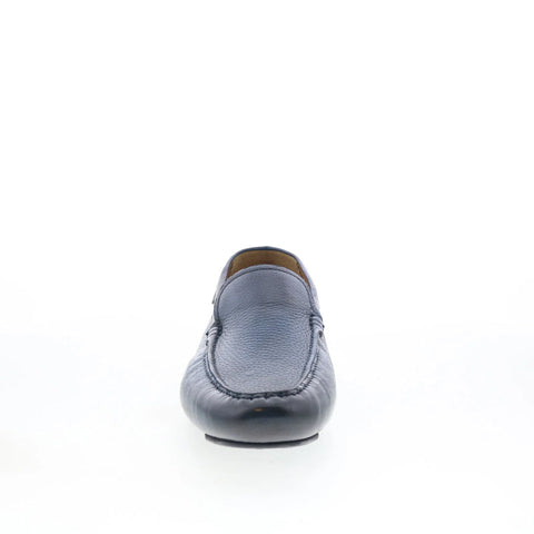 Di Bianco Cairoli Mens Blue Leather Loafers & Slip Ons Moccasin Shoes