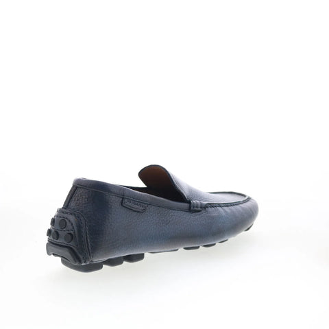 Di Bianco Cairoli Mens Blue Leather Loafers & Slip Ons Moccasin Shoes