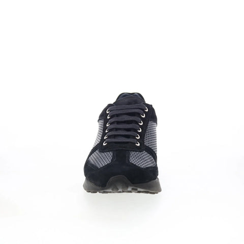 Di Bianco Capri Mens Black Suede Lace Up Lifestyle Sneakers Shoes