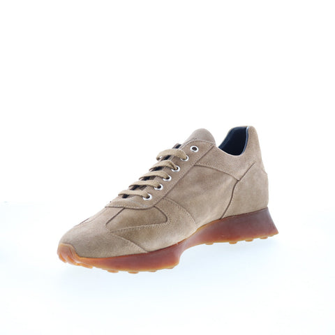 Di Bianco Carpi Mens Brown Suede Lace Up Lifestyle Sneakers Shoes