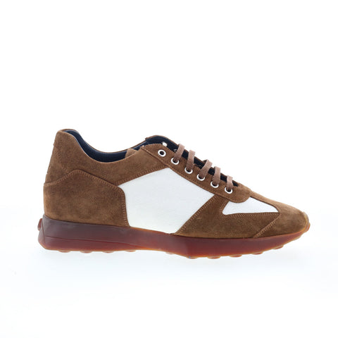 Di Bianco Carpi Mens Brown Suede Lace Up Lifestyle Sneakers Shoes