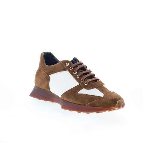Di Bianco Carpi Mens Brown Suede Lace Up Lifestyle Sneakers Shoes