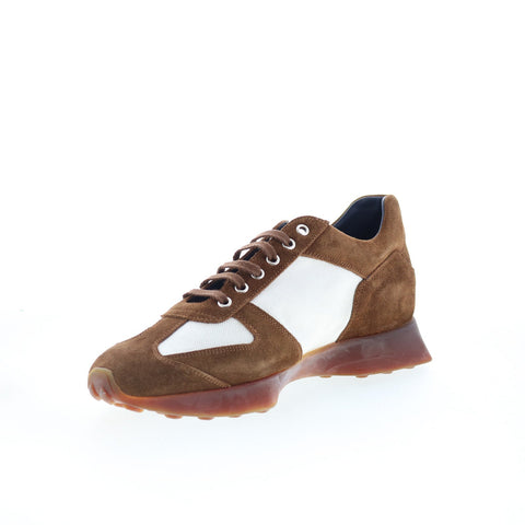Di Bianco Carpi Mens Brown Suede Lace Up Lifestyle Sneakers Shoes
