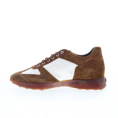 Di Bianco Carpi Mens Brown Suede Lace Up Lifestyle Sneakers Shoes