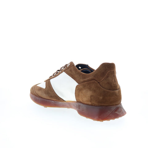 Di Bianco Carpi Mens Brown Suede Lace Up Lifestyle Sneakers Shoes