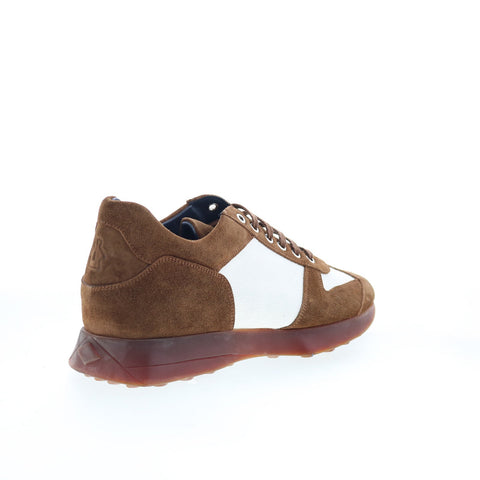 Di Bianco Carpi Mens Brown Suede Lace Up Lifestyle Sneakers Shoes
